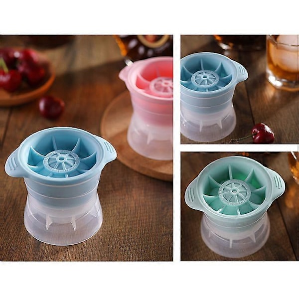 Rosa Stora sfäriska iskubbrickor 6 cm set om 2