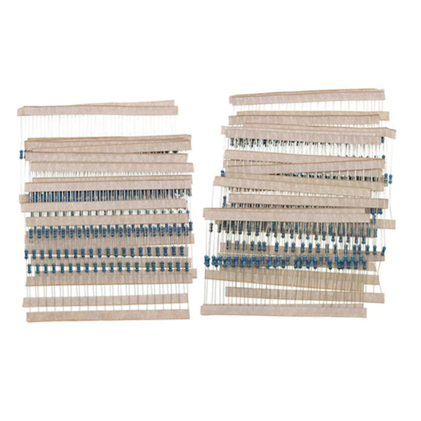 600 x 1/4W Metallfilmmotståndssortiment 30 Värden