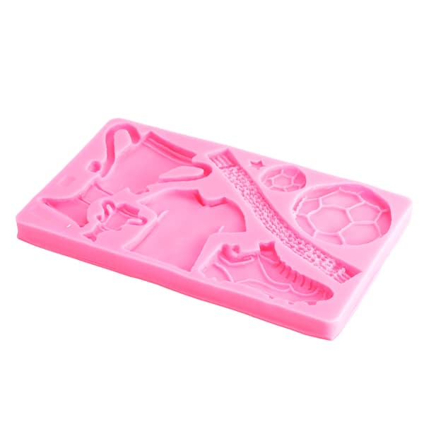 Fodboldtrofæ Silikone Fondantforme Tøj Sko Kage Chokoladeform DIY Bageform Pink