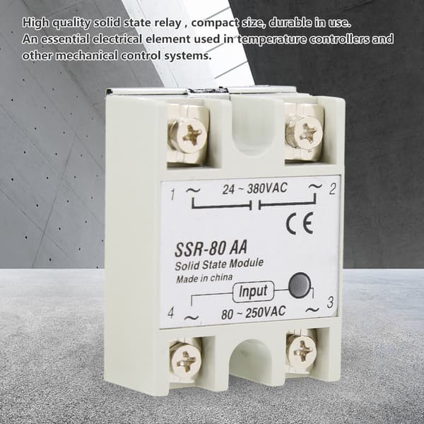 80A Yksivaiheinen Solid State Relekytkinmoduuli SSR-80AA 80-250VAC