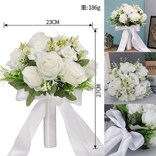 Kunstig brudebukett - Elegante simulerte blomster for brudens perfekte bryllupslook