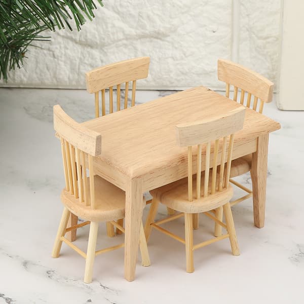 1:12 Dukkehus Miniature Simuleret Skrivebordsstol Mini Møbelmodel Legetøjstilbehør Skrivebordsstolsæt