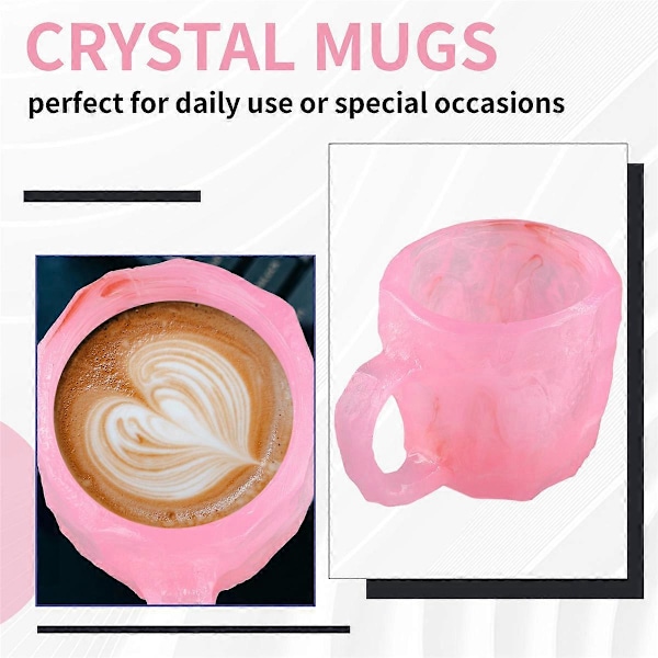 Mineral Krystall Kaffekopp Kvarts Stein Kopp B
