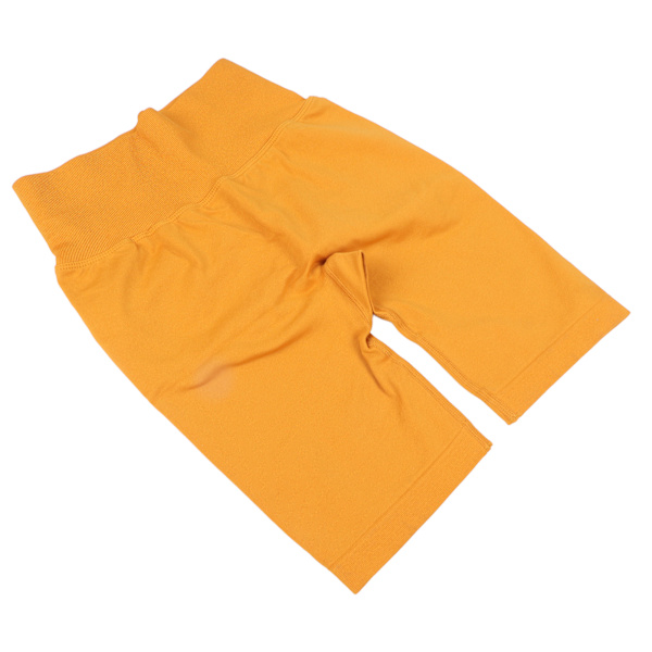 Kvinde Butt Lifting Yoga Shorts Mavekontrol Slim Fit Høj Talje Hurtigtørrende Åndbar Træningsshorts Orange L