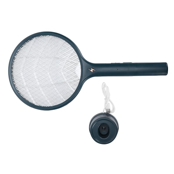 2 i 1 Myggdreperlampe Elektrisk Fluesmeller Mygg Racket USB-lading for HomeCharge Base