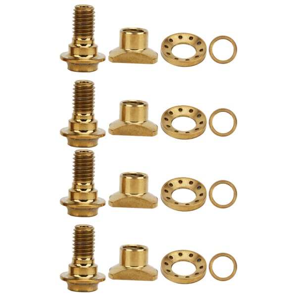 16 st C Clamp Bromsbacks Mutter Kit Bult Titanium Legering Skruvar Set för landsvägscykel Bikegold