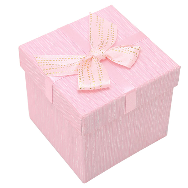 4 stk. gaveæske med låg 3,9x3,7x3,9 tommer gaveæsker til bryllup jul fødselsdag valentinsdag pink HM2330407