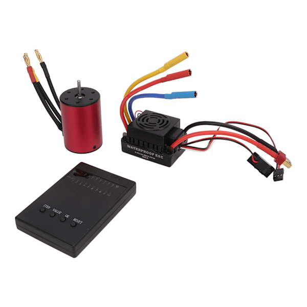 S3650 2300KV Vattentät Borstlös Motor 60A RC Borstlös ESC Programmeringskort Kit för 1/10 Fjärrkontrollbil