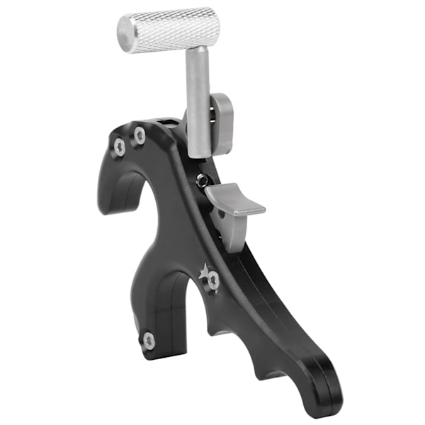 Metallfrigöringshjälpmedel Fyra fingrar Grip Tummen Bromsok Trigger Compound Bow Tillbehör svart