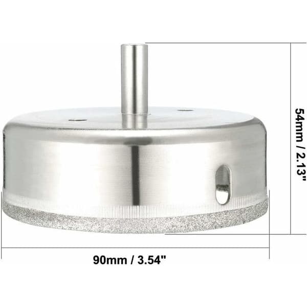 Diamanthålsåg borr för kakel, kärnborr för keramik, granit, marmor, glas, 90 mm, Seuçais, DEBUNS