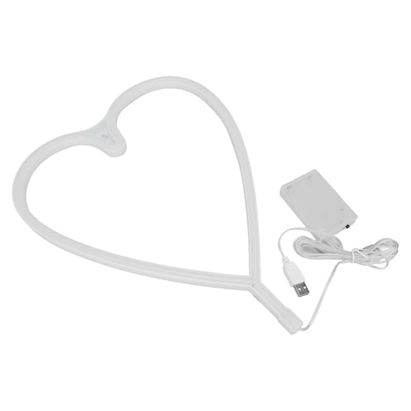 Hjerteformede Neonlys USB Batteridrevne Neon Hjerte Dekorative Lys til Gavedekoration