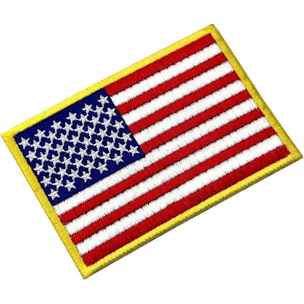 Sæt med 5 Amerikanske USA Flag Broderede Velcro Mærker