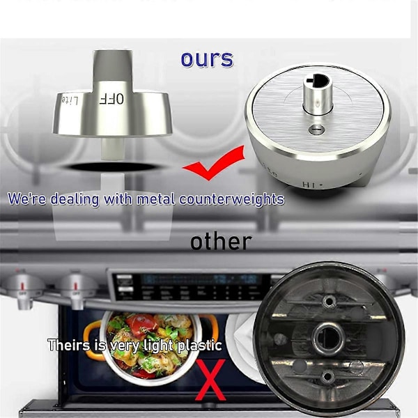 DG94-00945A kitchenaid kaasulieden säätönupit valitsimen vaihdot (1KPL)