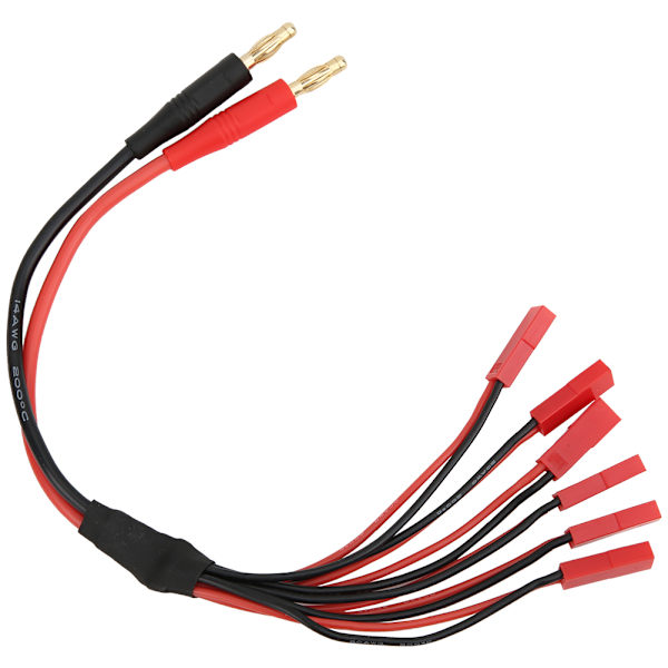 4,0 mm:n banaaniliitinliitin 6 JST-naarasliittimeen 20 cm:n liitäntäkaapeli Imax-laturille B6 B6ACBlack+red