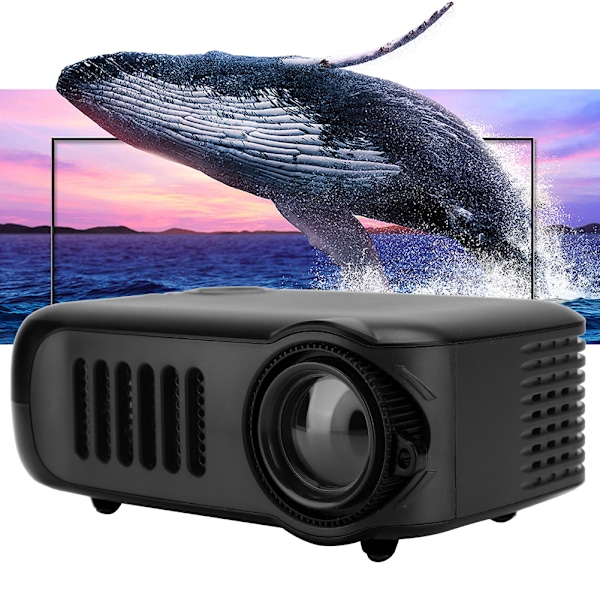 Mini kannettava projektori Kotiprojektorit 320 x 240 resoluutio 2 tuuman LCD-näytöllä (100-240V) Musta AU