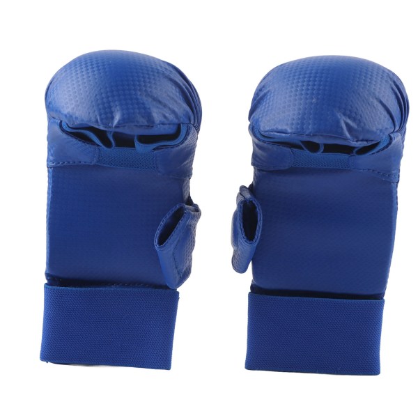Ett par boxningshandskar Karatehandskydd med tumskydd för kampsportssportspel TrainingBlue M