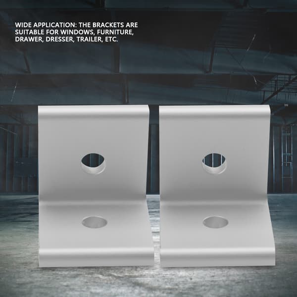 4 stk. Koblingshjørnevinkelbrakettforbindelse Aluminiumsprofil (Hvit 4545)