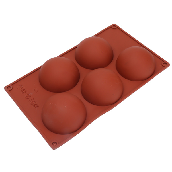 Halvkule silikon 3D-form Sjokoladeform for å lage sjokoladekake Fudge Bakeware Rund smultring