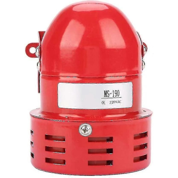 Kraftfull Utesiren, 220v 120db Röd Motor Led Siren Metall Horn Industri Båt Alarm-hgbd