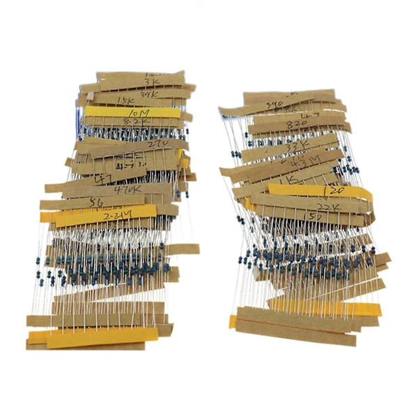 1/6w Metallfilmresistorer Sortiment Resistor Kit Med Plastförvaringslåda