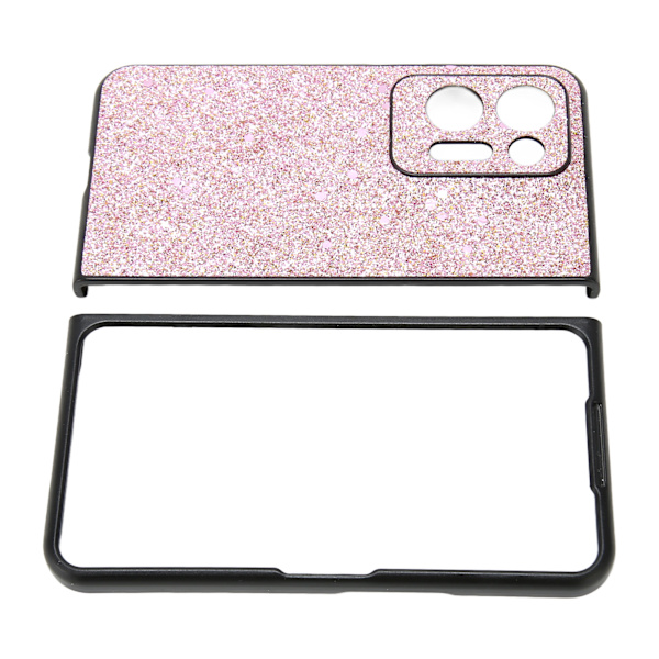 Suojaava puhelinkotelo Crystal Case Anti Drop Shockproof -matkapuhelimen suojakotelo Oppo Find N2:lle, vaaleanpunainen glitter