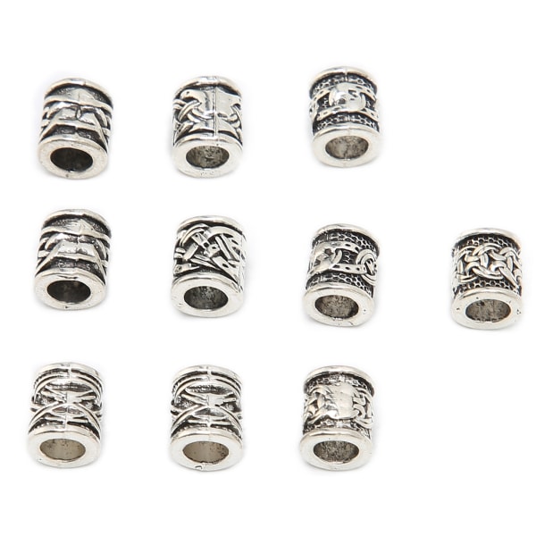 10 kpl Viking Beard Beads Seos Antiikkinorjalainen Dreadlock Helmet partahiuksille Tee itse rannekoru kaulakoru