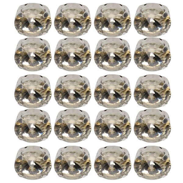20 kpl DIY-kynsitimantteja hääpukuun retro muoti käsityö lasivaatteiden koristeet 17 mm vaaleanruskea pyöreä lasikynsitimantti