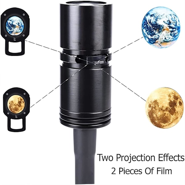Jordklode-projektor LED-lampe: Månelampe-projektor for soveromstak, romdekorasjon og fotobakgrunn