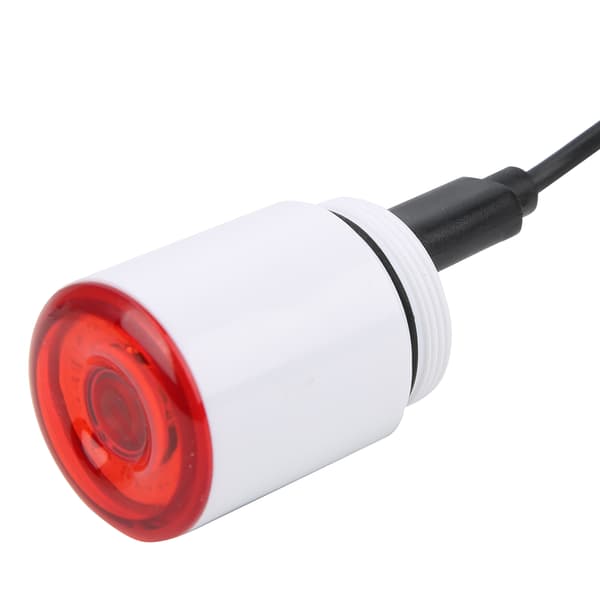 Sykkel Smart Sensor Bremseberøring Baklys USB-lading Sykkel Nattur Baklys Hvit Setepinne