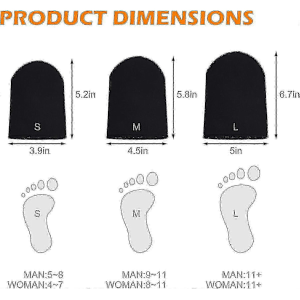 2 Par 3mm Neopren Tåvärmare, Tåskydd Tåvärmare Booties, Termiska Fot Tåhättor Strumpor, För Vintersporter, Cykling, Vandring, Camping 2Par-M