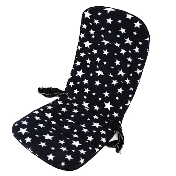 Baby klapvogn pude blød flanel stjernemønster universel baby trolley indkøbsvogn pude sort