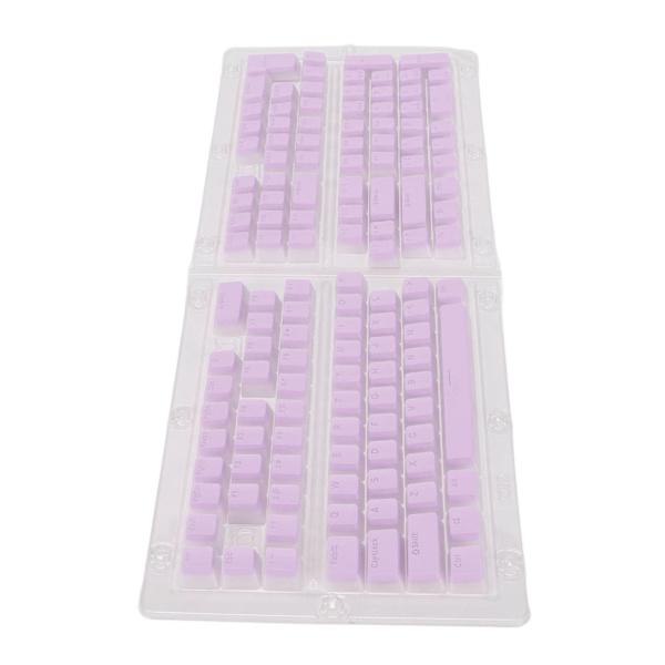 PBT Pudding Keycaps 129 Taster Translucent OEM Høyde Doubleshot Injeksjon DIY Keycaps For Mekaniske Tastaturer Lilla