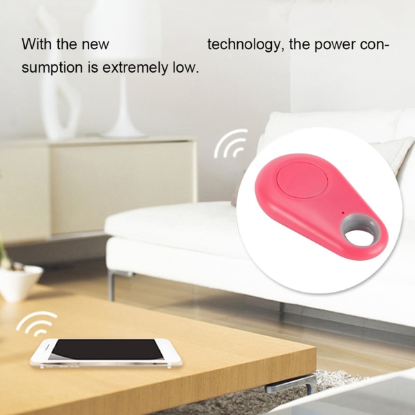 Mini Bluetooth Tracker Bag Lommeboknøkkel Kjæledyr Anti tapt Smart Finder Locator Alarm rød red