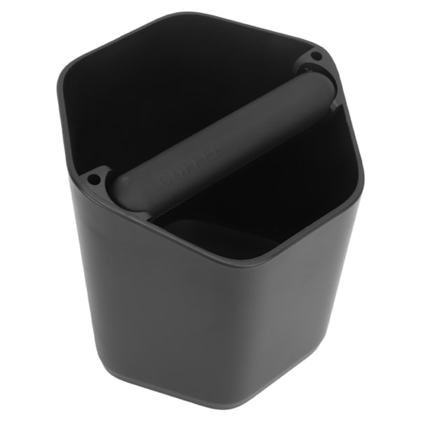 Kaffe Knock Box Stor Kapacitet Kaffe Grounds Knock Box med Knock Bar och halkfri bas Svart