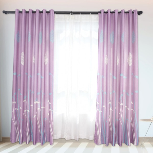 Polyester-verho, ikkunasuoja, makuuhuone, olohuone, keittiön sisustus (violetti)