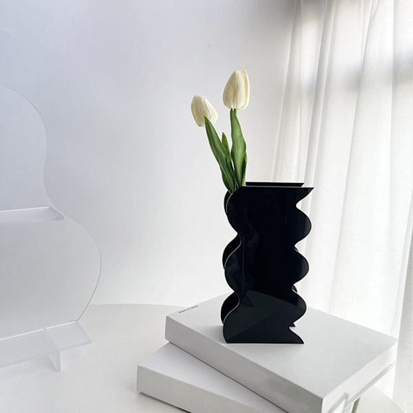 Akrylvas Dekoration Blomsterarrangemang Vas Konst Dekoration Hantverk för Vardagsrum Hemmakontor
