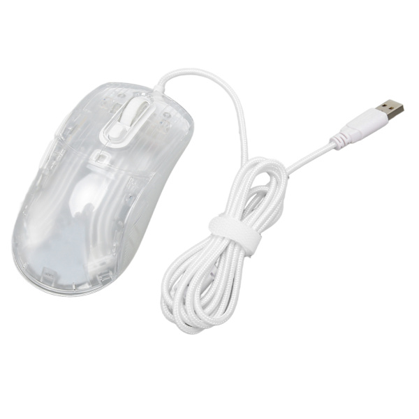 Trådbunden Transparent Mouse 12800DPI 7 Key Macro Programmering 13 RGB Lights Gaming Mouse för Windows för OS X