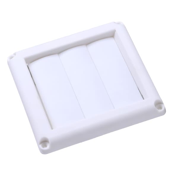 1 PC Plastik Ventilationsrist Dæksel 3 Klapper Vægkanal Ventilationsrist Med Net Ny 15*15cm
