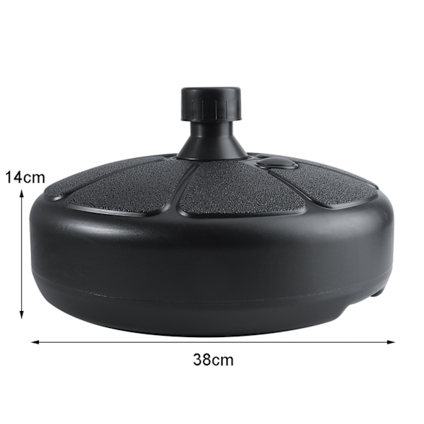 Plast Uteplass Hage Rund Form Vann Sand Fyllbar Paraply Base Stand Holder