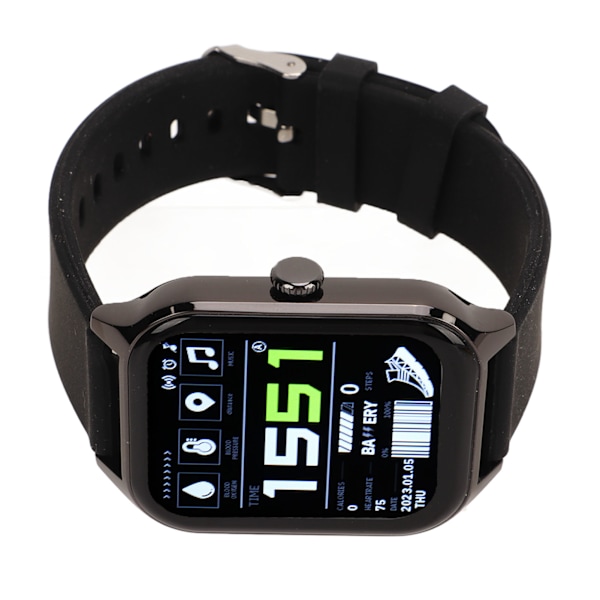 1,83 tum GT40 Smart Watch HD Full Screen 128 Mb IP67 Vattentät Smart Watch Stöd Bluetooth Samtal Svart