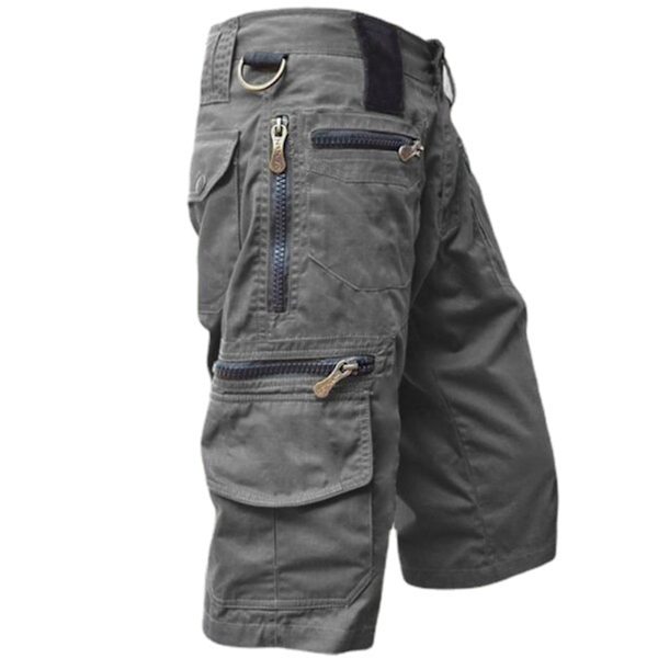 Tummanharmaa XL Streetwear Cargo-shortsit, useilla taskuilla ja rento istuvuudella