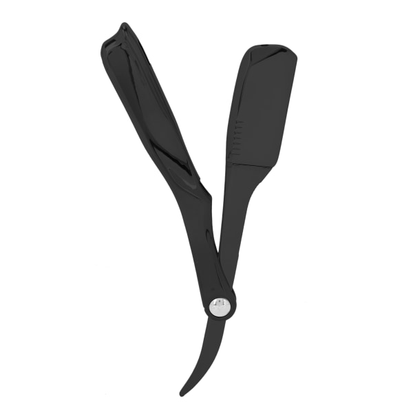Professionell hopfällbar rakkant rakkniv Barberare för män rakning rakhyvelplätering Bladhållare Svart plätering