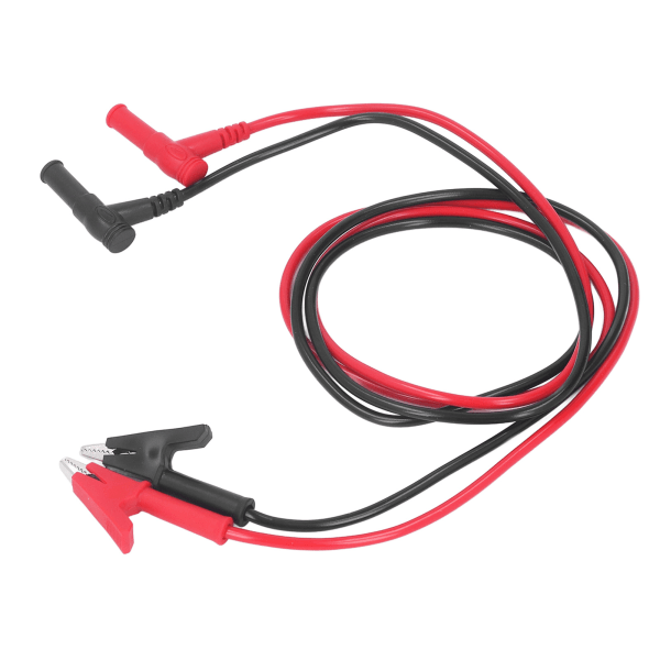 2 stk. bananplugg til krokodilleklemme kabel kraftig PVC messing multimeter testledningssæt 1000V 15A
