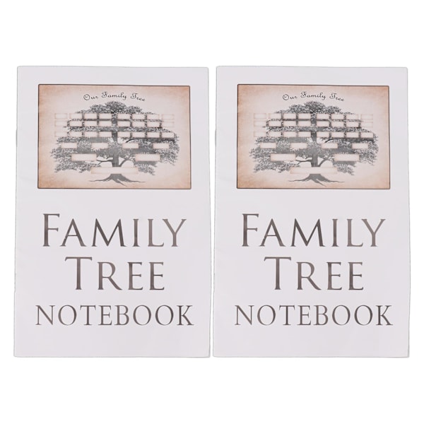 2 stk. Familie Stamtræ Notebook 16 Sider Dobbelt Sider Familie Historie Rekord Bog Arbejdsbog til Familie Kontor Stationery