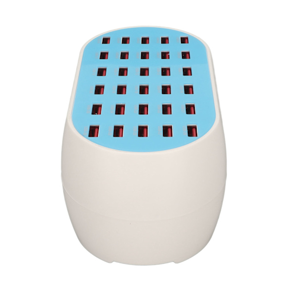 160W 30-porters USB-ladestasjon, flere USB-skrivebordsladere for mobiltelefoner, digitale apparater, 100-240V EU-plugg
