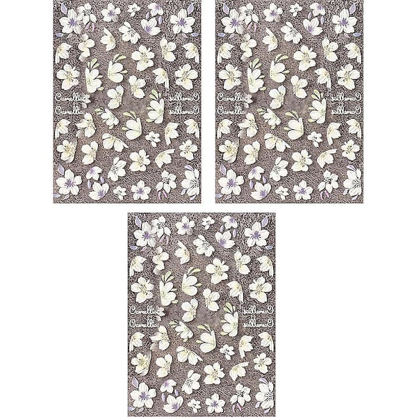 Nagelsticker 5d Utsökt Präglad Nageldekoration Självhäftande Nageldekoration Blomma Snideri Design Akryl Nagel