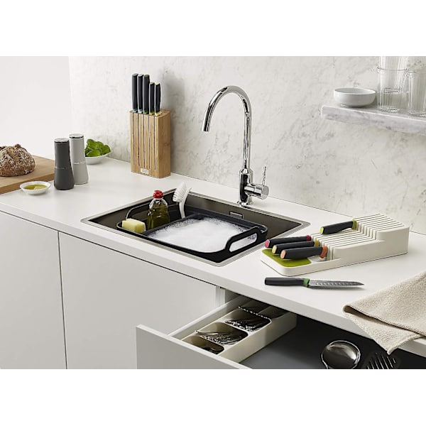 Kompakti harmaa organizer vetolaatikko 11 x 39,5 x 5,7 cm