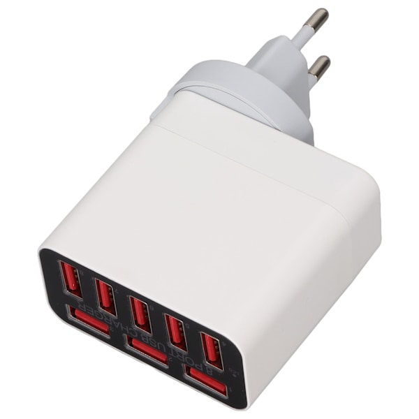 X82 40W USB A-oplader 8-ports USB-opladerhoved Bærbar rejsehurtigoplader til mobiltelefontablet