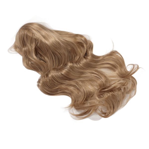 Long Blond Wave Wig Fashion Vacker mjuk Lättskött lockig peruk för kvinnor Daglig festanvändning