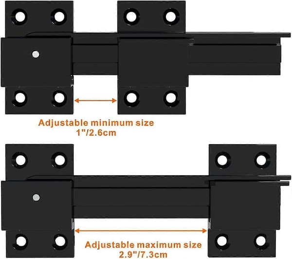 Reversible Gate Latch with Padlock Hole, Adjustable Aluminum Alloy Door Lock for Barn Door